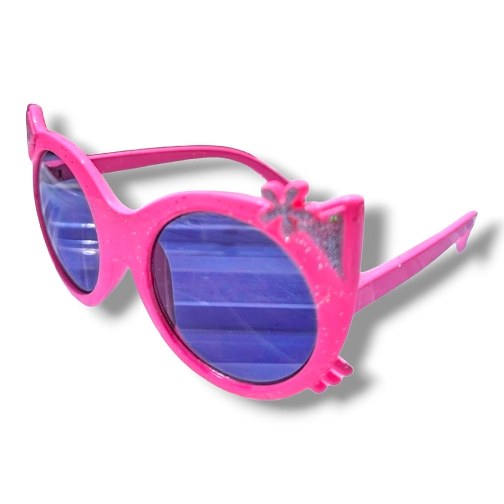 Gymboree Girls Pink W/ Silver Sparkles Cat Sunglasses - Picture 2 of 4